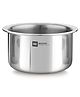 Bergner BE Bergner Essentials Tri-Ply Stainless Steel Junior 12 cm (700 ml) Tope/Patila/Topia, Even Heat Distribution, Consumes Less Oil, Easy to Clean, Induction Bottom & Gas Ready, 5-Year Warranty