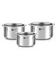 Bergner BE Bergner Essentials Tri-Ply Stainless Steel Junior Tope Set of 3 Pcs Set - 10 cm/500 ml, 11 cm/700ml, 12 cm/800ml, 3 Pc Patila Set, Topia Set, Induction Bottom & Gas Ready, 5-Year Warranty