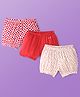 Pine Kids Cotton Lycra Knit Bloomer with Heart & Floral Print Pack of 3 - ( Color May Vary )