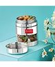 HAZEL Stainless Steel See Through Transparent Container | Kitchen Air Tight Storage Dabba, 400 ml