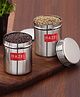 HAZEL Stainless Steel Container | Kitchen Air Tight Storage Dabba Containers Set of 2, 150 ml