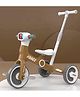 Giggle Rider 4-IN-1 Force Trike cum Convertible Balance Bike with Music Lights & Polypropylene Frame with 3 Mute EVA Wheels & Big Wheel Hub with Multi-Gear Push Handle  -Brown