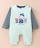 Mini Taurus Cotton Knit Full Sleeves Romper - Green