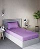 DDecor Purple 180 TC Single Bedsheet with 1 Pillow Covers