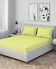 DDecor Yellow 180 TC King Bedsheet with 2 Pillow Covers