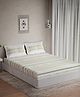 DDecor Yellow White Geometric 144 TC Queen Bedsheet with 2 Pillow Covers