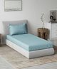 DDecor Blue Solid Cotton 180 TC Single Bedsheet with 1 Pillow Cover