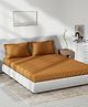 DDecor Live Beautiful Rust Orange Cotton 180 TC King Bedsheet with 2 Pillow Covers