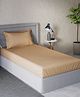 DDecor Brown 180 TC Single Bedsheet with 1 Pillow Covers