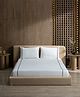DDecor Blue White Cotton 180 TC King Bedsheet with 2 Pillow Covers