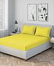 DDecor Yellow 180 TC King Bedsheet with 2 Pillow Covers