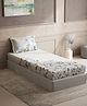 DDecor Live Beautiful Off White  Purple Floral 150 TC Flat Single Bedsheet  Pillow Cover