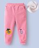 Kookie Kids Full Length Bear Embroidered Lounge Pant   - Pink