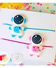 Little Tresses Combo of 2 Astronauts Rakhi with Roli, Chaawal, Card in a Box - Pink, Blue