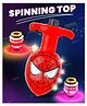 Toysire Spiderman Flash Top LED,Spinning Top with LED Light, Music and Laser Toy(Multicolor)