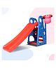 Toyplus 2 in 1 Slide with Basket Ball Hoop - Blue and Red