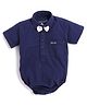 Polka Tots Cotton Half Sleeve Abstract Printed Romper  - Navy Blue