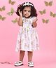 Polka Tots Sleeveless Baby Elephant Printed Dress - Multi Colour