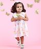 Polka Tots Sleevless Dots Printed Dress - Multi Colour