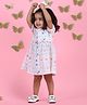 Polka Tots Half Sleeves Hearts Printed Dress - Multi Colour