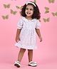 Polka Tots Half Sleeves Arrows Printed Dress - Multi Colour