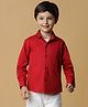 Tales & Stories Cotton Full Sleeves Solid Shirt - Red