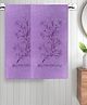 FABINALIV Set of 2 Purple Floral 300 GSM Cotton Kids Bath Towels (110X60 cm)