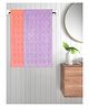 FABINALIV Set of 2 Multicolor Cartoon 300 GSM Cotton Kids Bath Towels (110X55 cm)