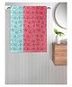 FABINALIV Set of 2 Multicolor Floral 300 GSM Cotton Kids Bath Towels (115X55 cm)