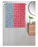 FABINALIV Set of 2 Multicolor Floral 300 GSM Cotton Kids Bath Towels (115X55 cm)