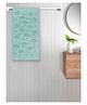 FABINALIV Unisex Green Abstract 420 GSM Cotton Bath Towels (140X70 cm)