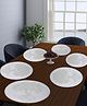 FABINALIV Set of 6 Silver Floral PVC Table Mats (38X38 cm)