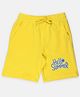 SpyBy Hello Summer Text Printed Shorts - Yellow