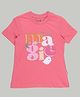 SpyBy Half Sleeves Magic Text Printed Tee - Peach