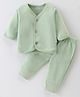 Mom's pet Cotton Full Sleeves Solid Coordinating Thermal Set - Dark Green