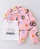 Mom's pet Full Sleeves Little Princess Text & Animals Printed Tee With Coordinating Pant & Jacket - Pink