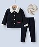 Kookie Kids Full Sleeves Collared Winter Wear Suit - Black