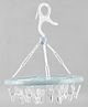 Cloud Shaped Hanger With 20 Hooks - Light Blue