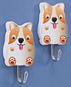 Self adhesive Hook Sitting Cat Shape Pack Of 2 - Orange 