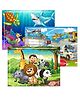Fiddlys 54 Pcs Wood Jigsaw Puzzles for Kids & Children Animal World and Sea World (Pack of 3)