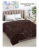 FABINALIV Coffee Floral Mild Winter 500 GSM Embossed Woollen Double Bed Comforter