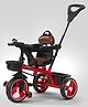 Baybee Albine 2 in 1 Baby Tricycle for Kids, Plug N Play Kids tricycle with Adjustable Parental Control, Cushion seat & Safety guardrail (Red)