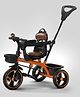 Baybee Albine 2 in 1 Baby Tricycle for Kids, Plug N Play Kids tricycle with Adjustable Parental Control, Cushion seat & Safety guardrail (Orange)