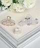 Tia Hair Accessories Set Of 3 Stone Detailed Clutch Clips - Rose Gold & White