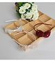 Tia Hair Accessories Set Of 3 Net Bow Detailed Pearls Embellished Fur Hair Band - Peach Cream & Maroon