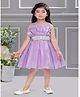 Ministitch Organza Sleeveless Box Pleated Party Dress   - Lilac
