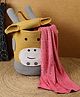 FABINALIV Multicolor Cartoon Design Foldable Cotton Laundry Bag with Lid