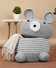 FABINALIV Grey Cartoon Design Cotton Multi Purpose Organiser with Lid