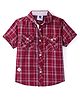 TONYBOY Half Sleeves Checked Shirt - Maroon