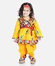 BownBee Full Sleeves Janmashtami Theme Krishna Costume Set - Yellow